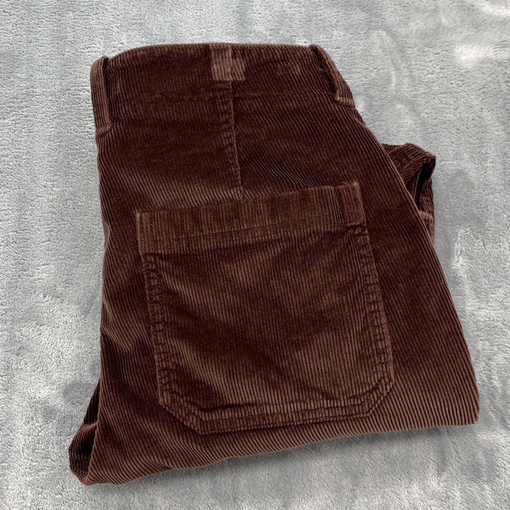 Banana Republic Brown Corduroy Jogger Pants Womens 4 Utility Ankle Zip Pockets
